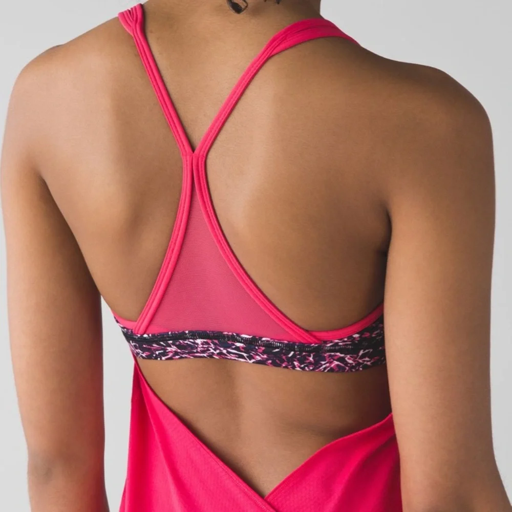 Lululemon Minimalist Tank Top Mini Ripple Boom Juice Multi Pink - Picture 9 of 10